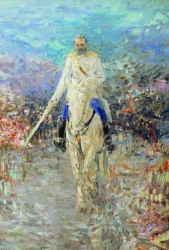 イリヤ・レーピン Painting - 乗馬の肖像画 1913年イリヤ・レーピン